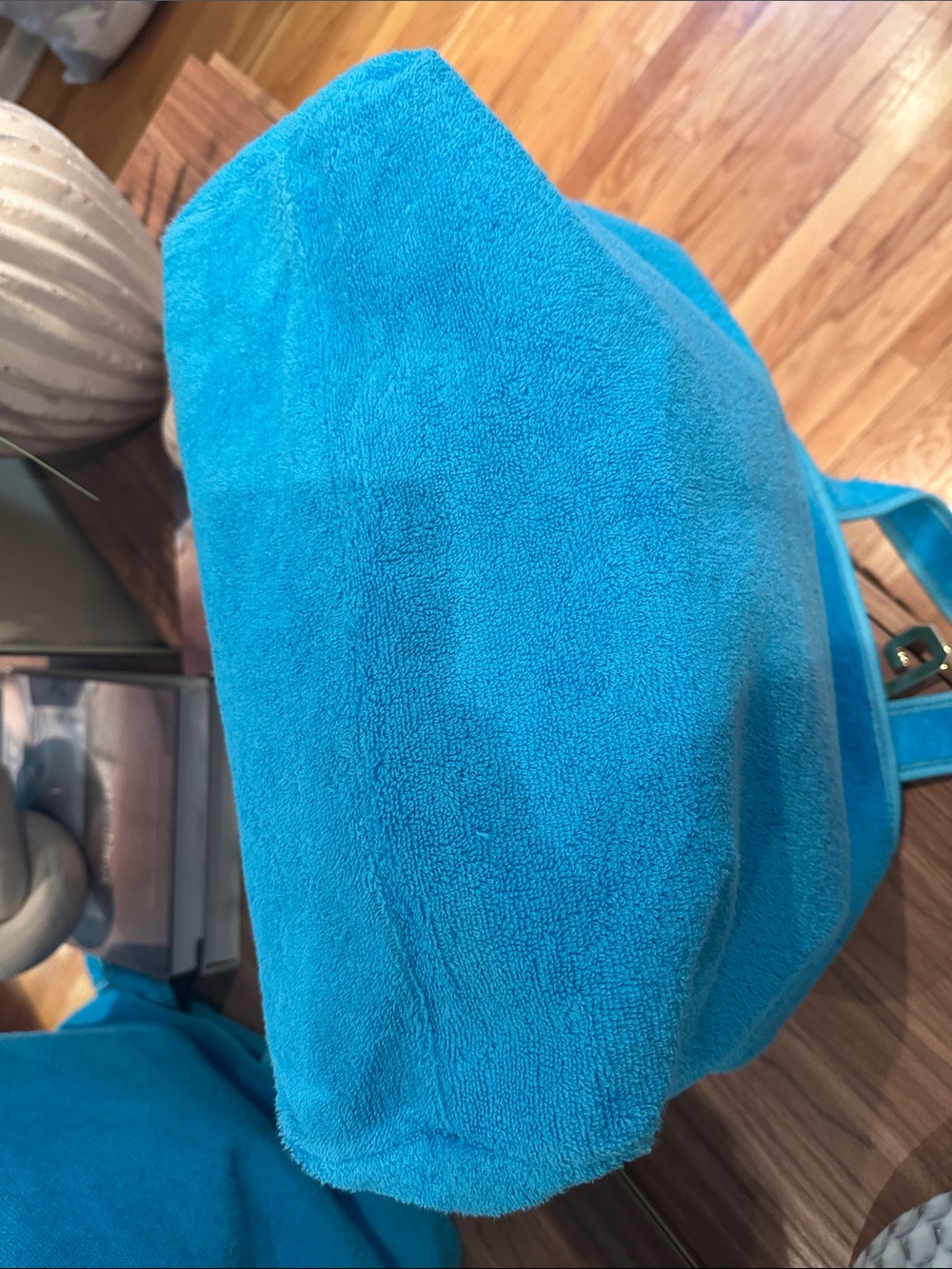 Dolce & Gabbana Blue Terry Cloth Tote - Picture 5 of 6